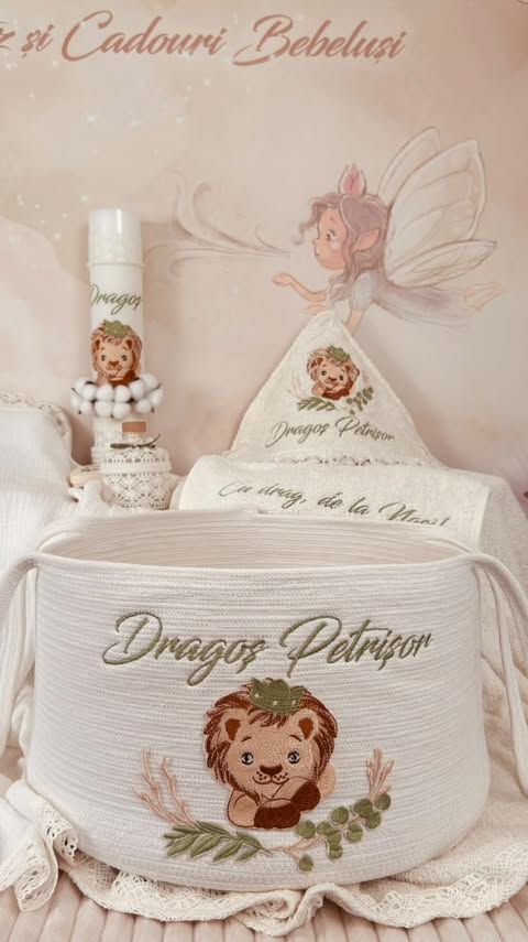 Trusou Botez Personalizat Regele Leu - Set Biserica
