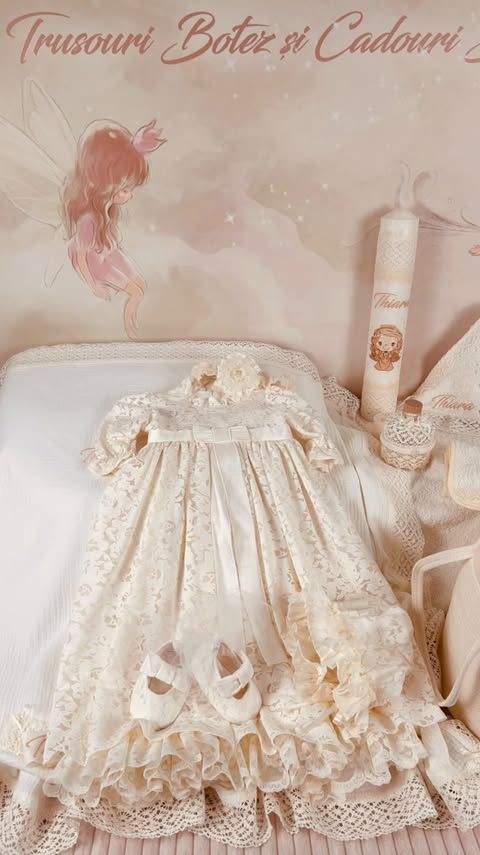 Trusou Muselina Ingerasa - Set Botez Personalizat premium