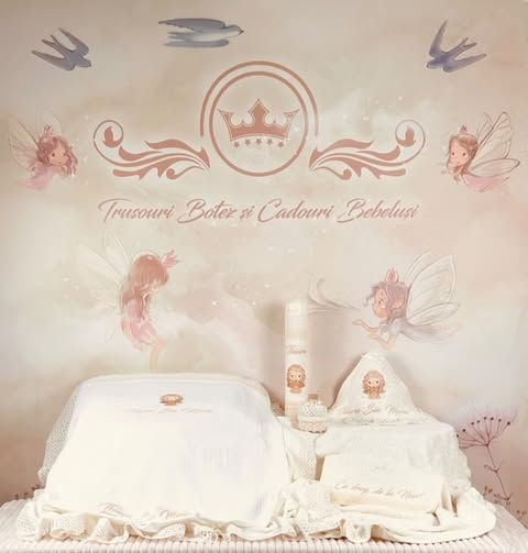 Trusou Muselina Ingerasa - Set Botez Personalizat premium