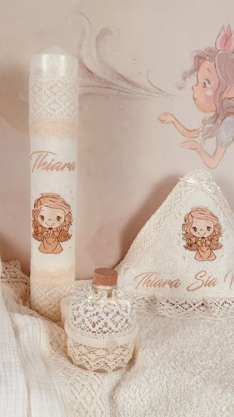 Trusou Muselina Ingerasa - Set Botez Personalizat premium
