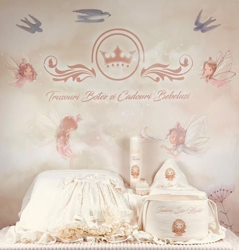 Trusou Muselina Ingerasa - Set Botez Personalizat premium