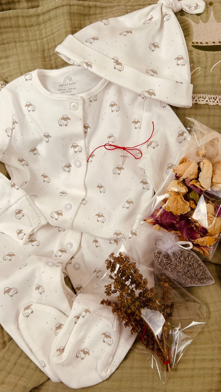 Trusou Botez Muselina Urs cu Stea - Set Biserica TOP Premium