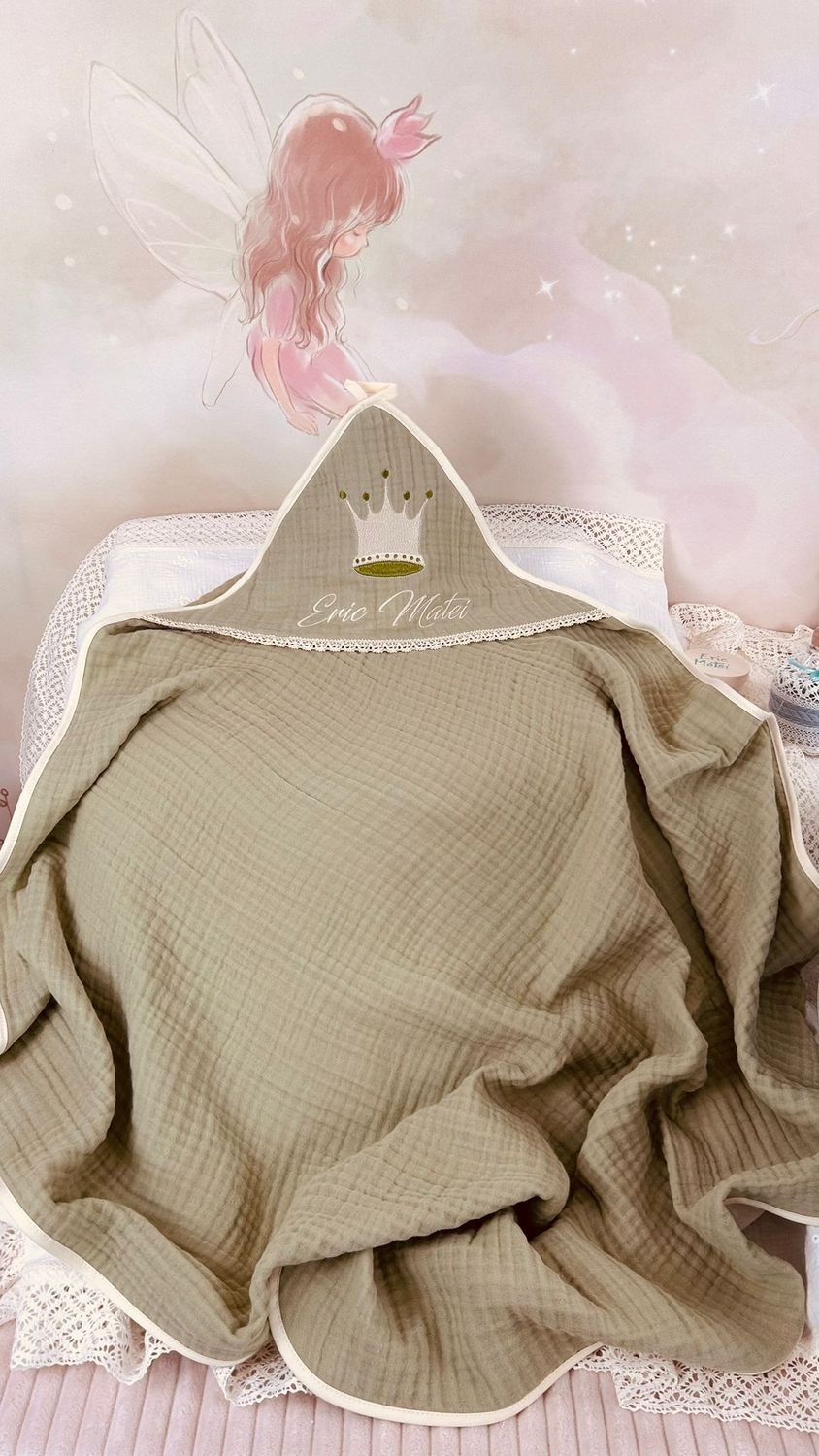 Trusou Botez Muselina Urs cu Stea - Set Biserica TOP Premium