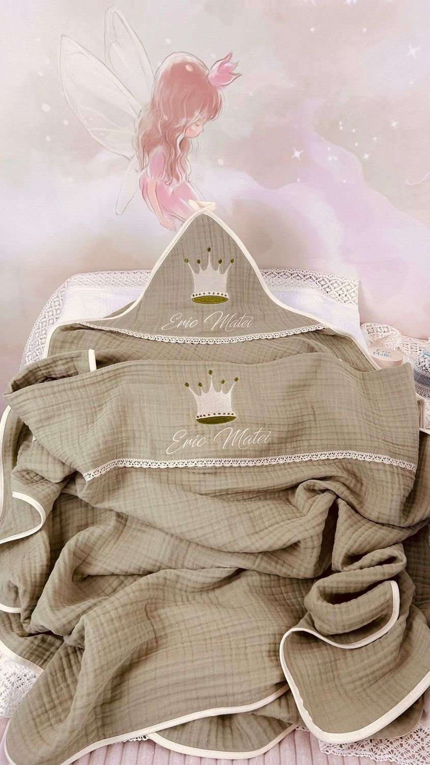 Trusou Botez Muselina Urs cu Stea - Set Biserica TOP Premium