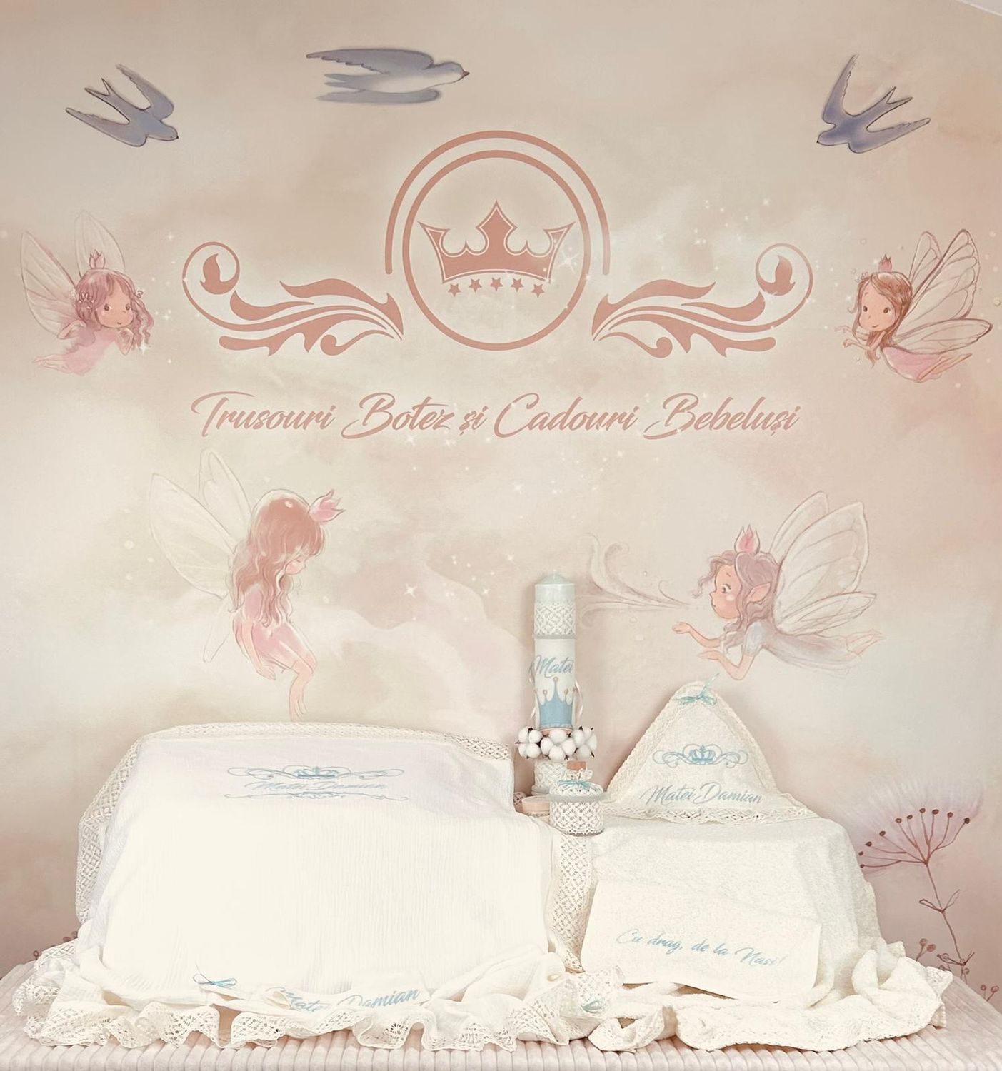 Trusou Muselina Regal Aqua - Set Biserica
