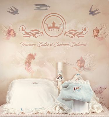 Trusou Muselina Micul Aviator- Set Biserica Personalizat