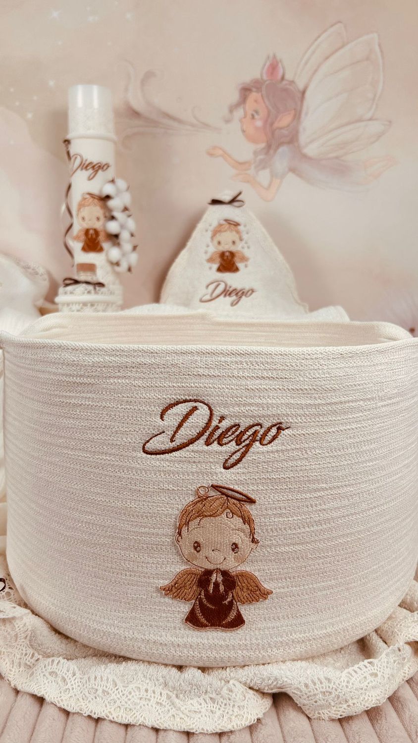 Trusou Botez Personalizat Ingeras  - Set Biserica Premium