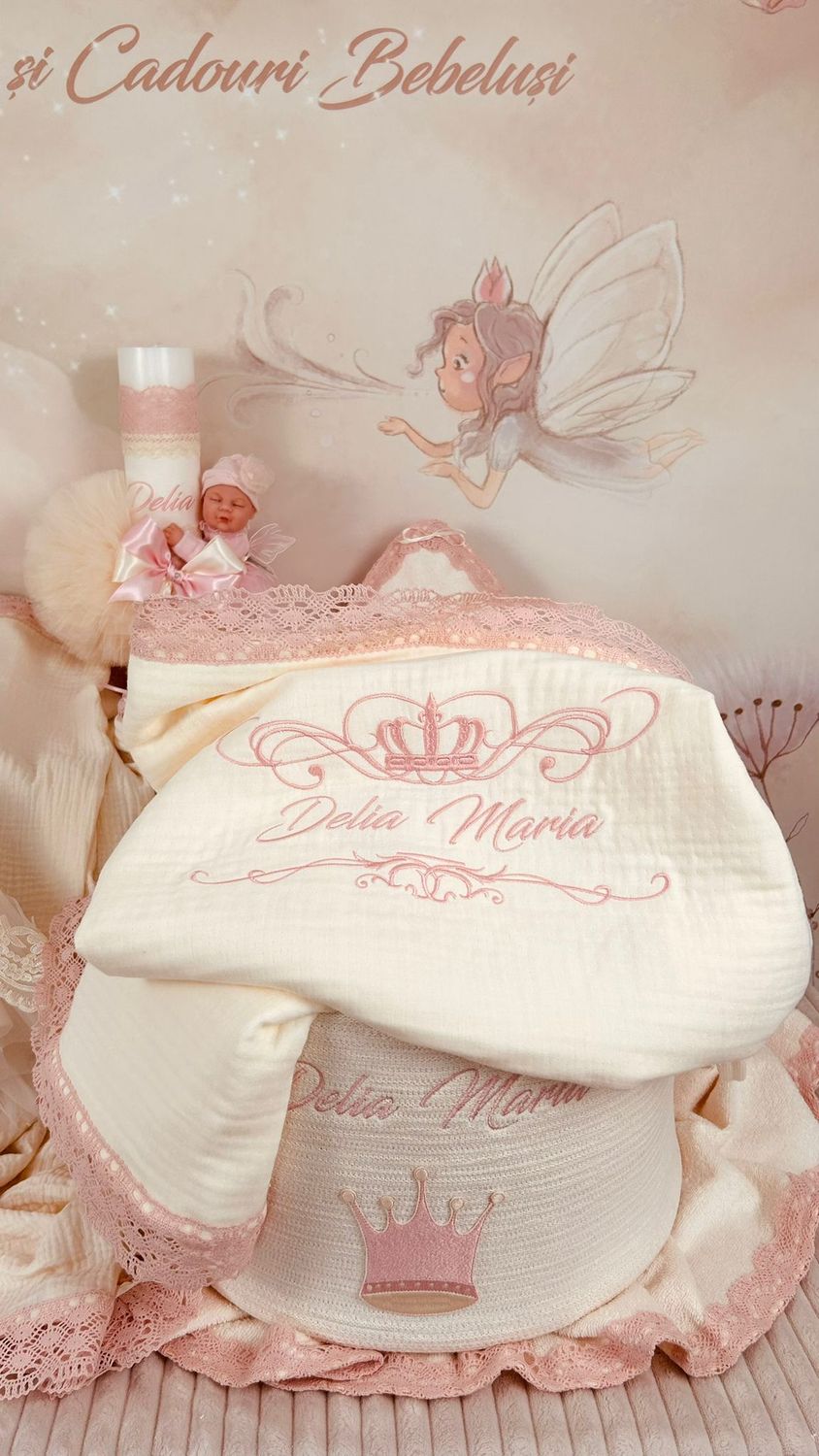 Trusou Muselina Regal roz nou set biserica Premium