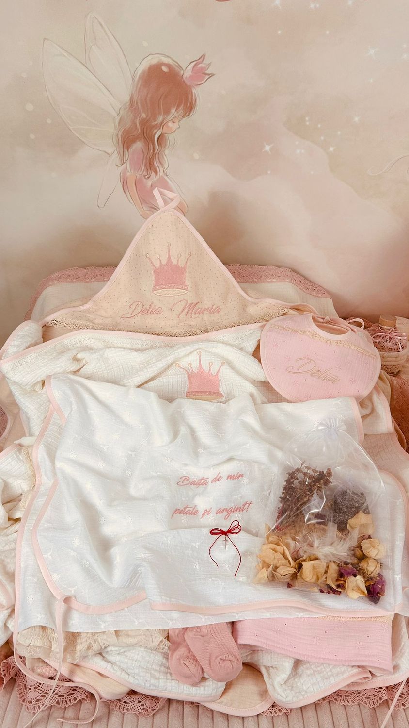 Trusou Muselina Regal roz nou set biserica Premium