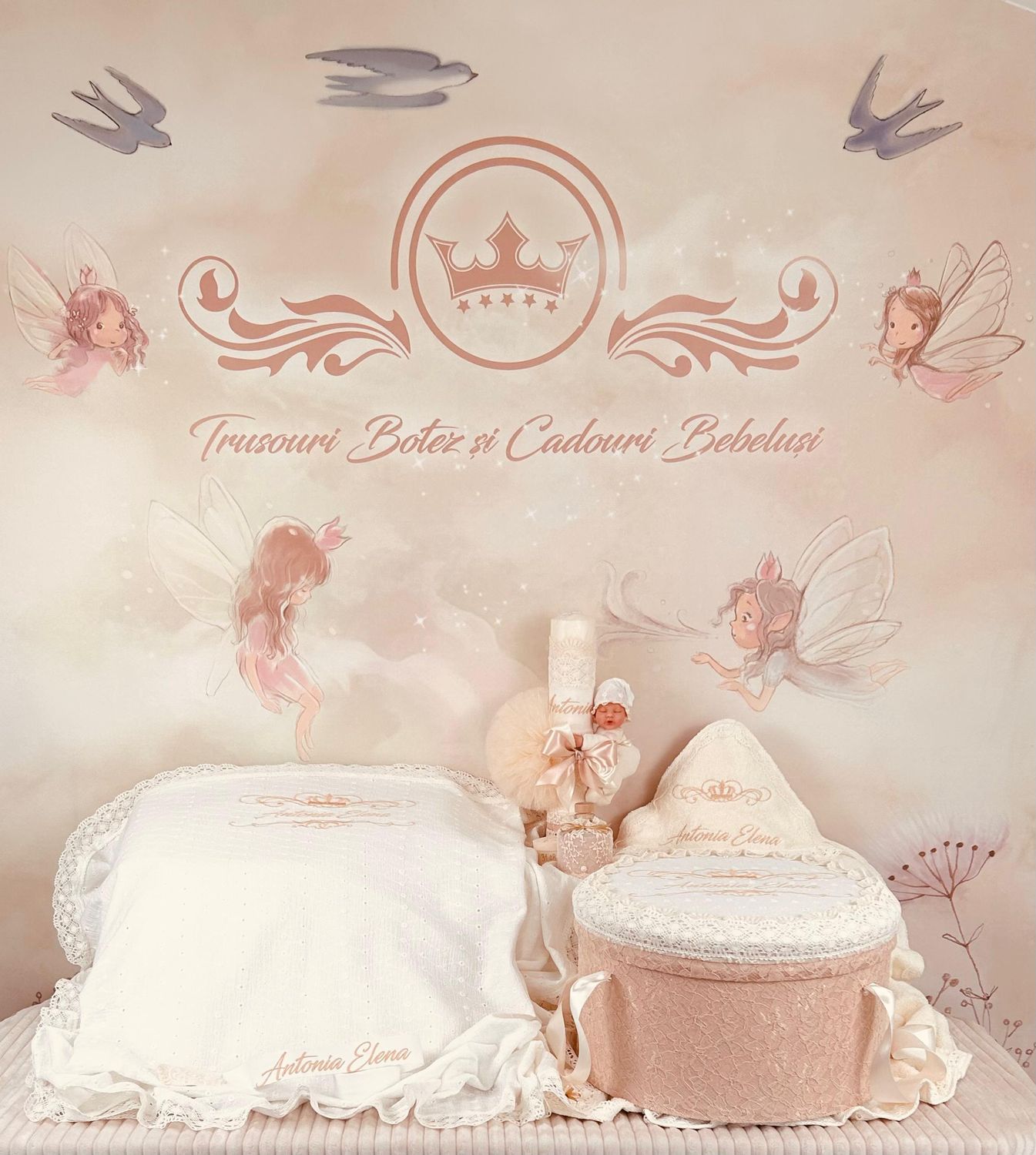 Trusou Muselina Brodata Regal set biserica premium