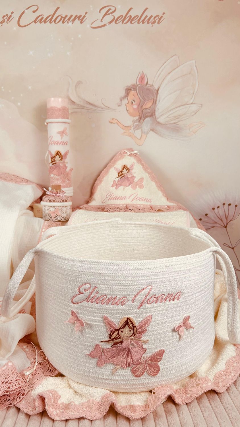 Trusou Botez Muselina Zana Fluturas  - Set Botez Premium