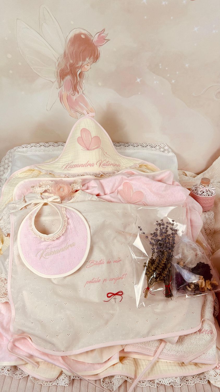 Trusou Botez Muselina Lebada Max - Set Biserica PREMIUM