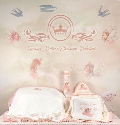 Trusou Botez Muselina Zana Fluturas  - Set Botez Victoria