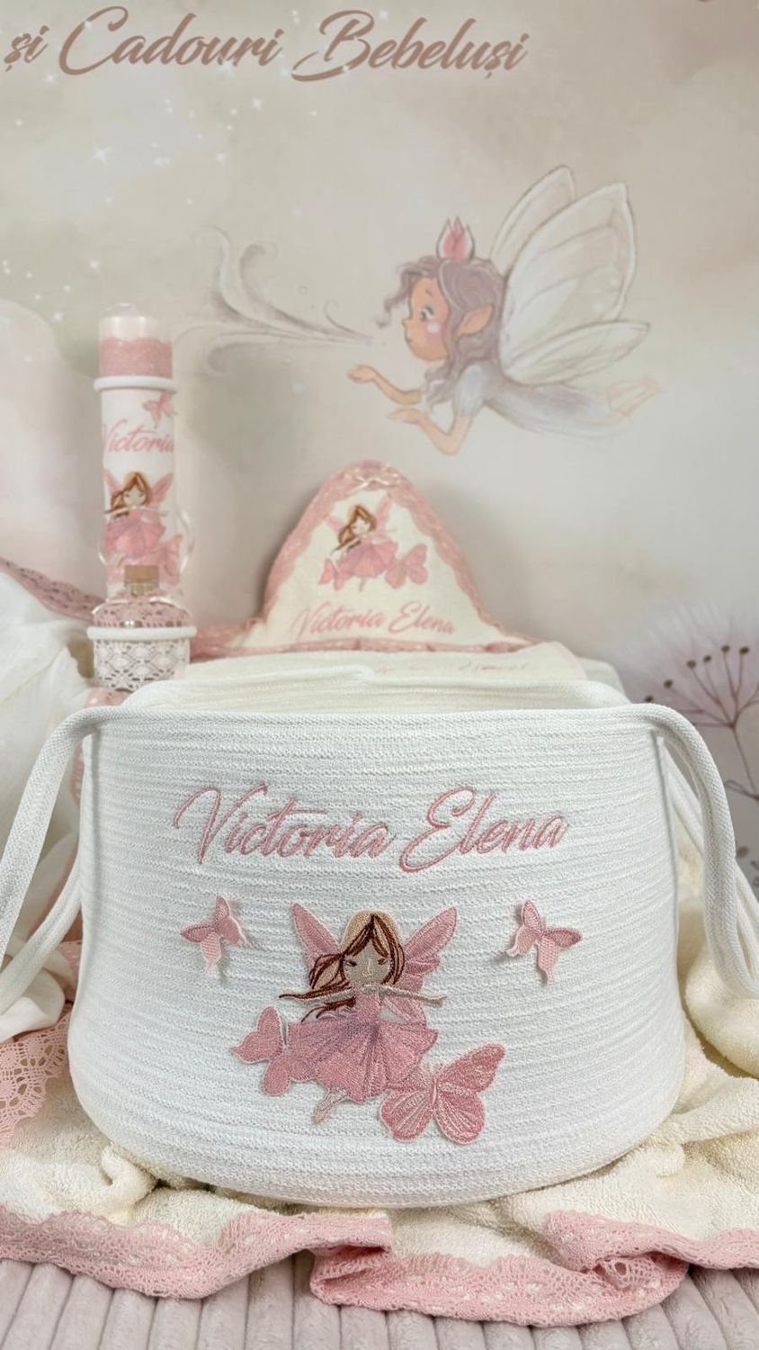 Trusou Botez Muselina Zana Fluturas  - Set Botez Victoria