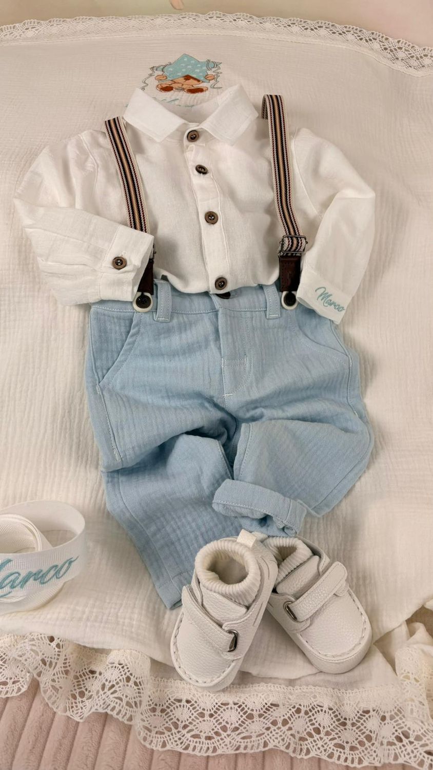 Trusou Botez Muselina Urs cu stea Marco - Set Biserica Premium