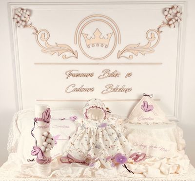 Trusou Botez Muslin Bumbac si Fluturi Carolina - Set Biserica Trusou Botez Muslin Bumbac si Fluturi Carolina - Set Biserica