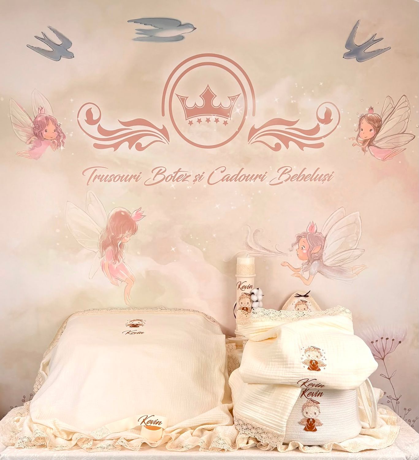 Trusoul Muselina Ingeras - set biserica Premium