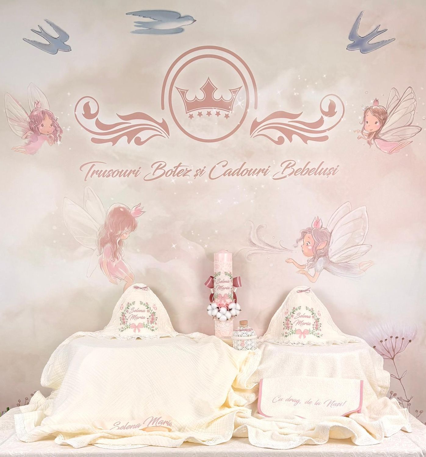 Trusou Botez Muselina Spanish girl - Set Biserica Premium