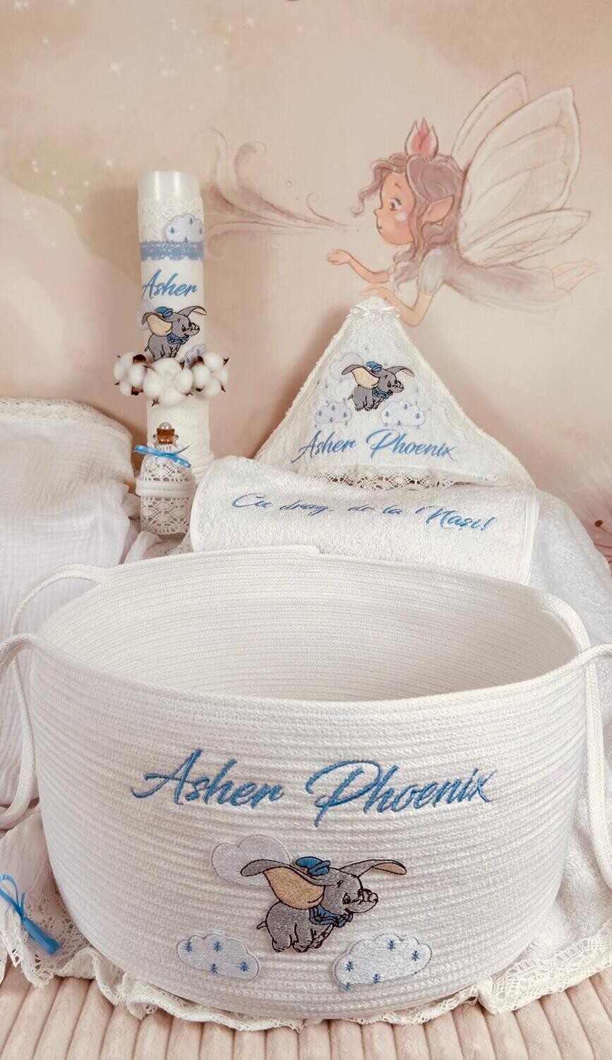 Trusou Botez Muselina Elefant - Set Biserica