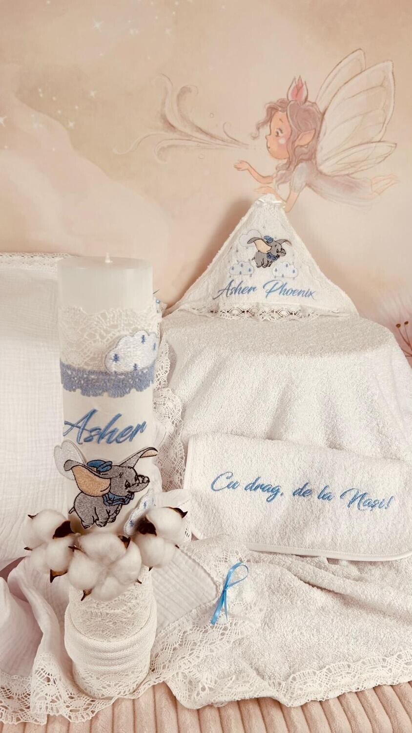 Trusou Botez Muselina Elefant - Set Biserica