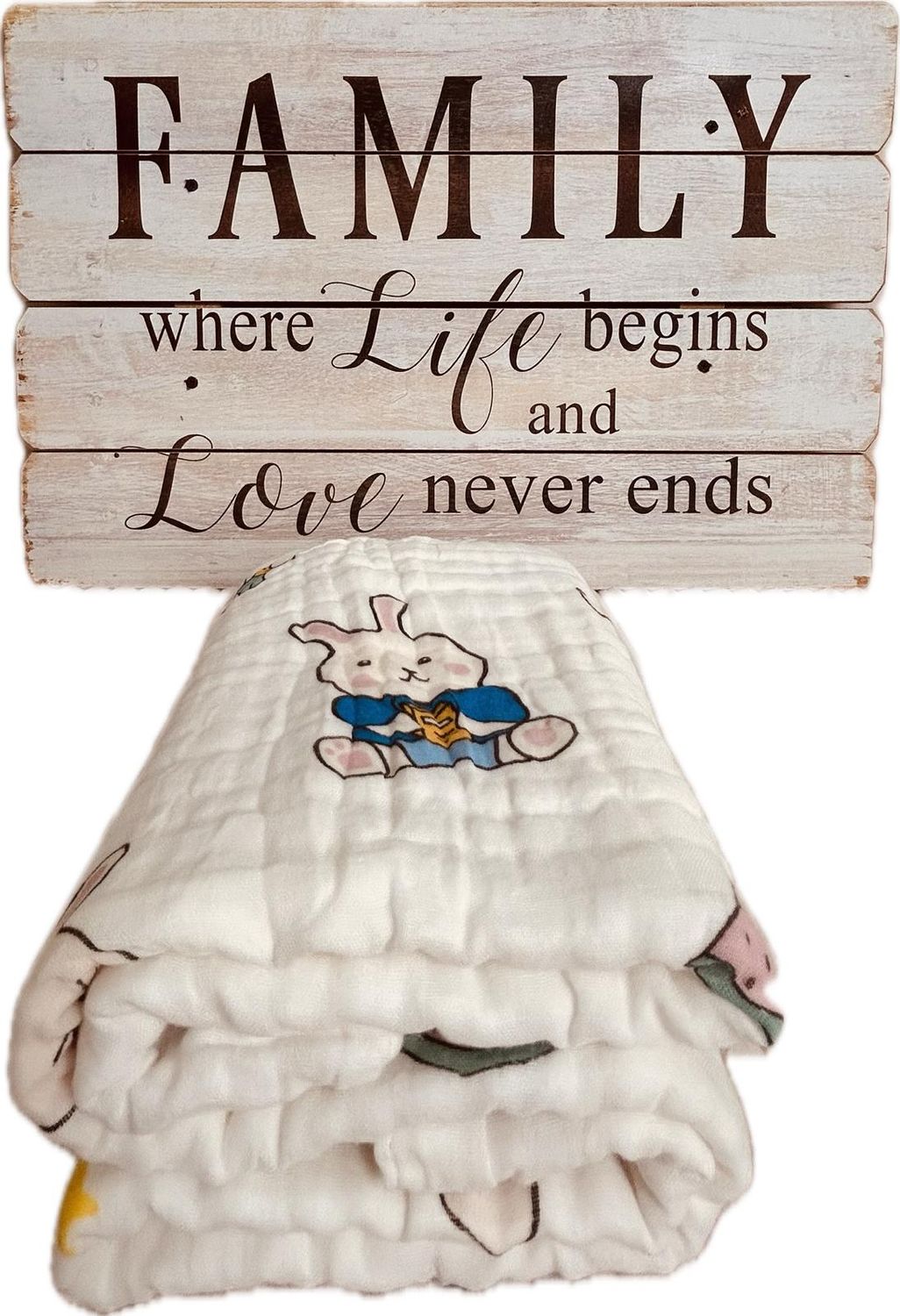 Set Baie/Plaja Muselina pentru  Bebelusi cu imprimeu