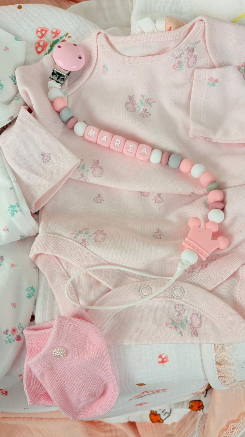 Cadou Bun Venit Maria cu lantisor pentru suzeta!