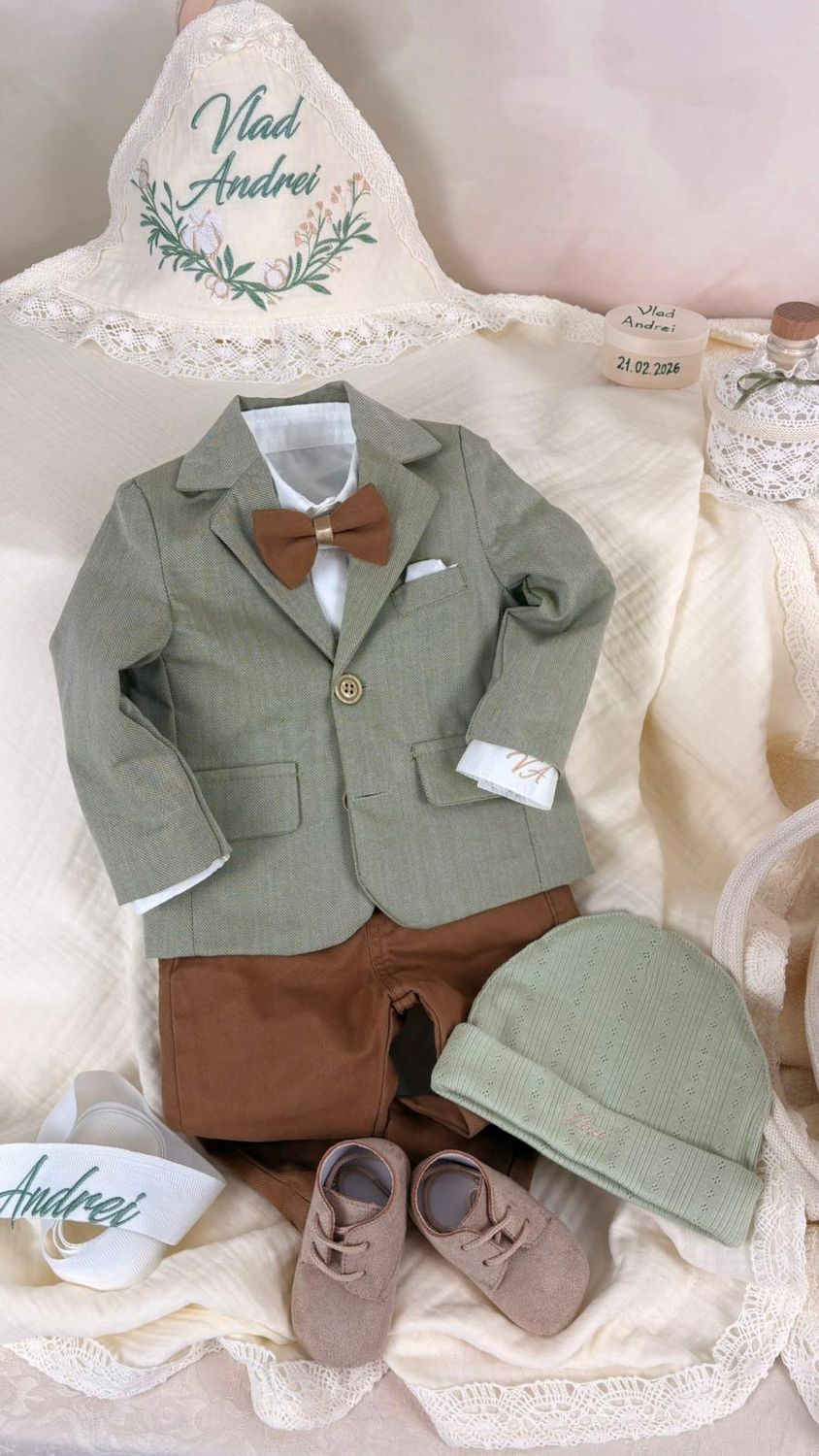 Trusou Botez Muselina Eucalipt Vlad - Set Biserica Premium