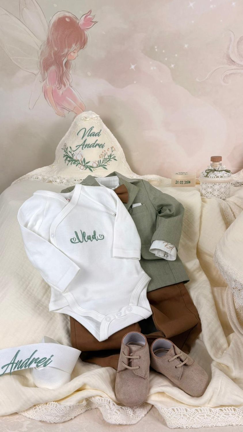 Trusou Botez Muselina Eucalipt Vlad - Set Biserica Premium