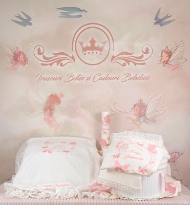 Trusou Botez Muselina Fluturi - Set Biserica Trusou Botez Muselina Fluturi - Set Biserica