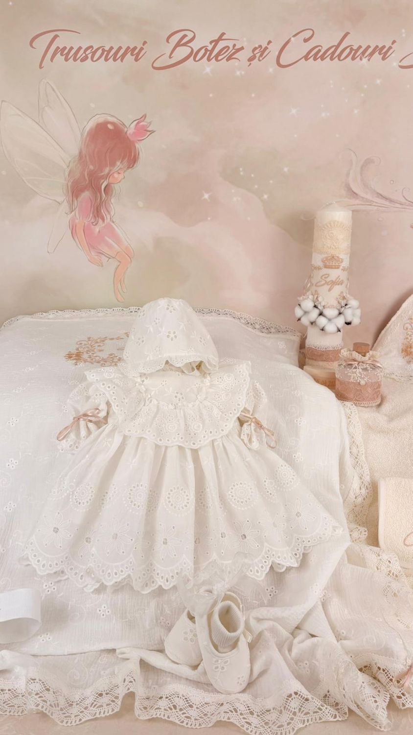 Trusou Botez Muselina Regal Gold set biserica premium