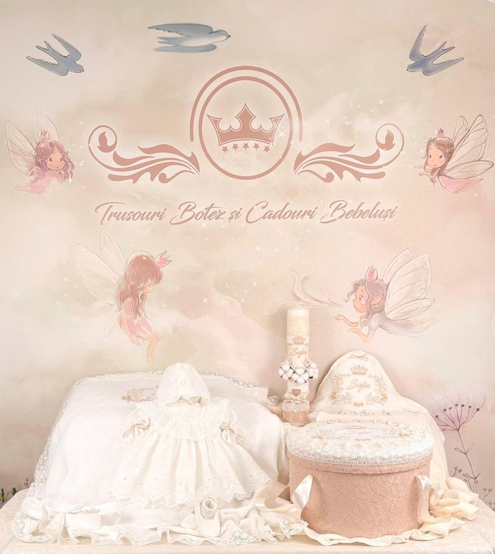 Trusou Botez Muselina Regal Gold set biserica premium