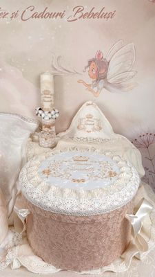 Trusou Botez Muselina Regal Gold set biserica premium
