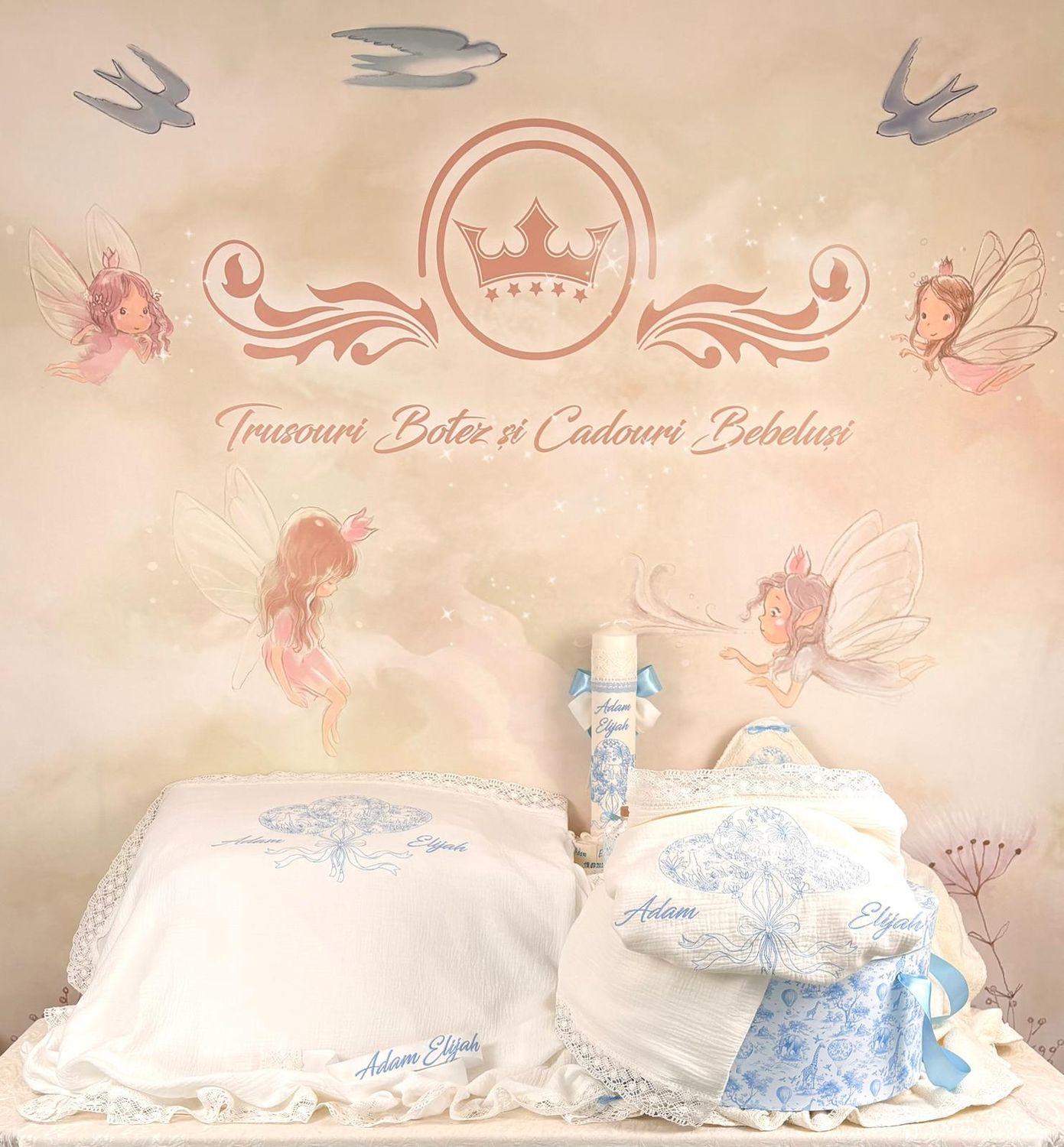 Trusou Botez Baby Dior - Set Biserica Personalizat