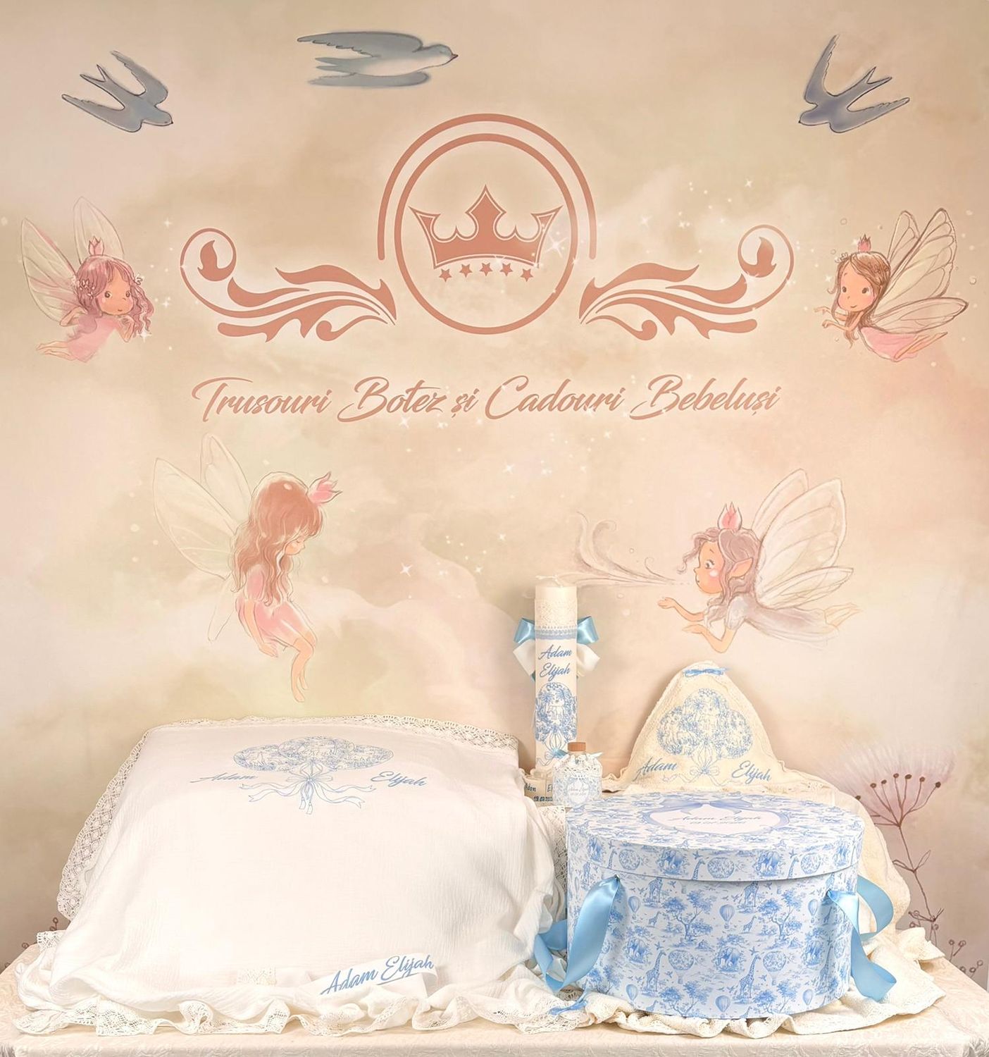 Trusou Botez Baby Dior - Set Biserica Personalizat