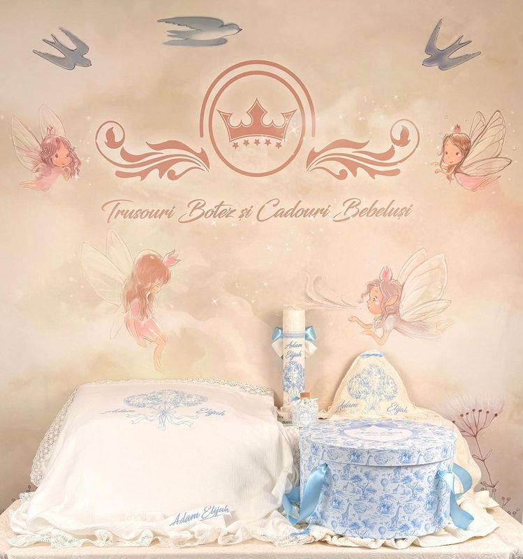 Trusou Botez Baby Dior - Set Biserica Personalizat Trusou Botez Baby Dior - Set Biserica Personalizat
