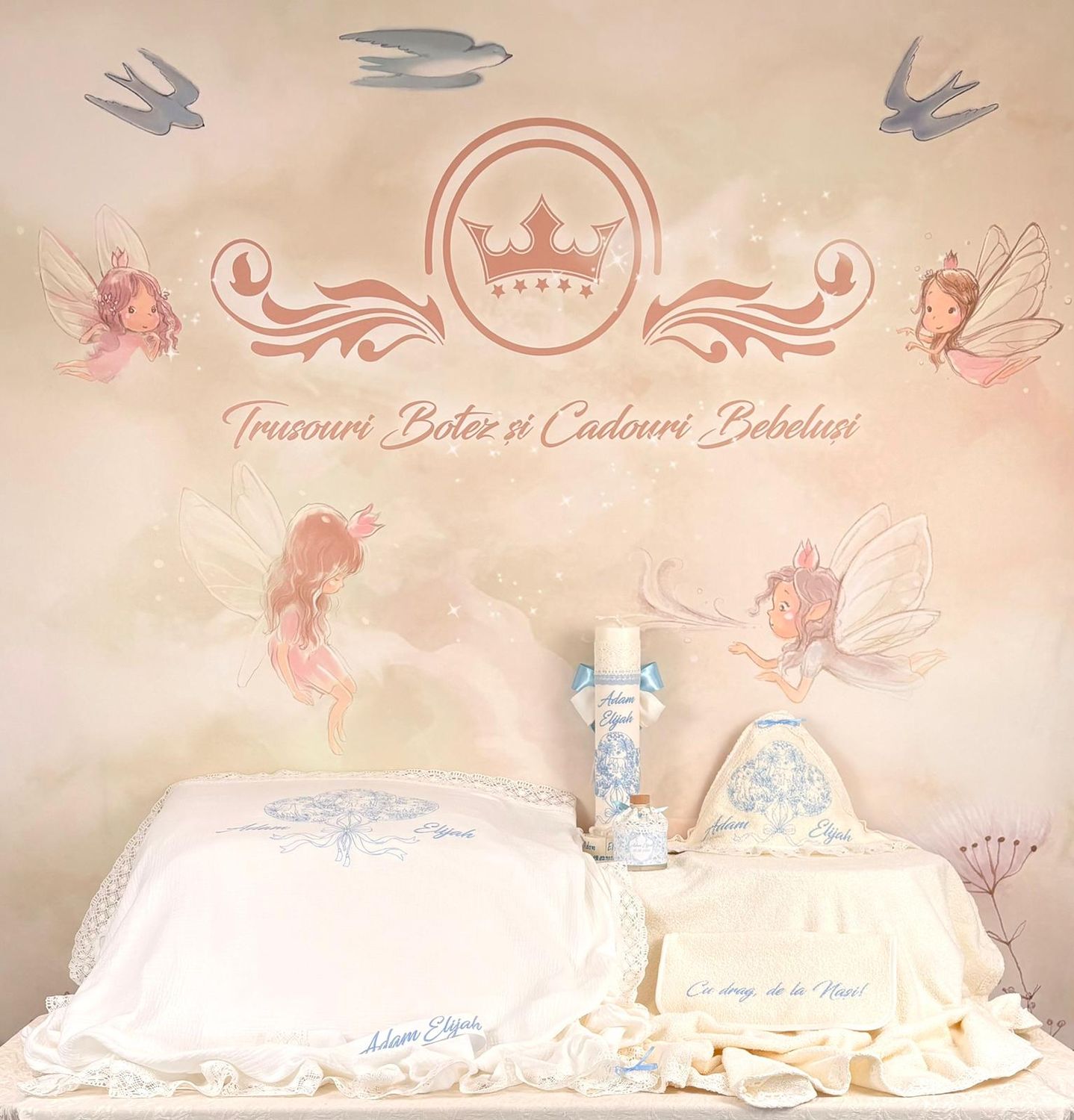 Trusou Botez Baby Dior - Set Biserica Personalizat