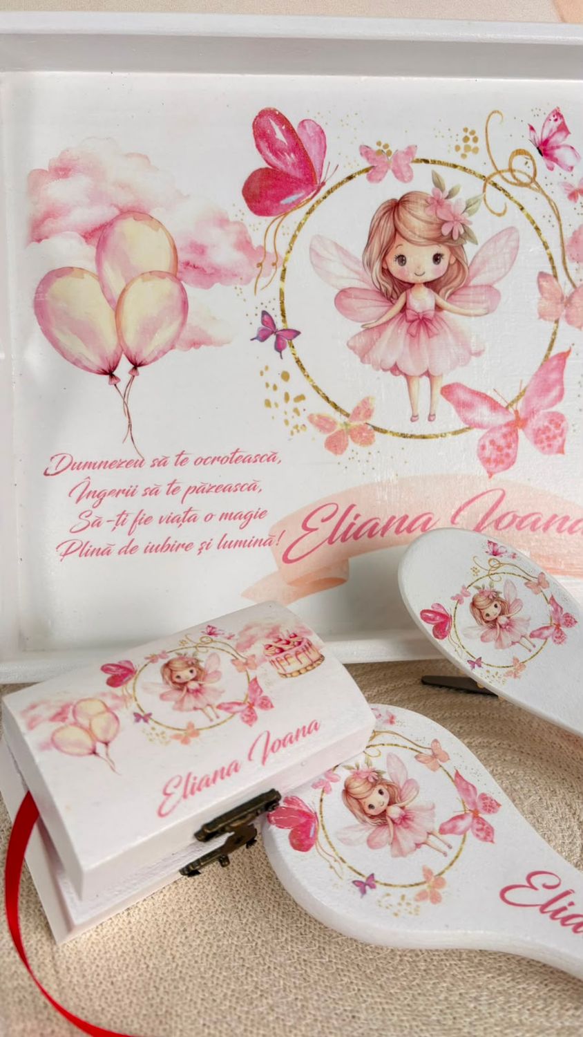 Set Turta Zana Fluturas Aniversare 1 an