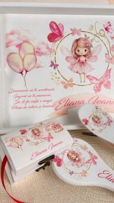 Set Turta Zana Fluturas Aniversare 1 an