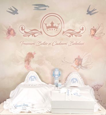 Trusou Muselina Fundita bleu - Set Personalizat Trusou Muselina Fundita bleu - Set Personalizat