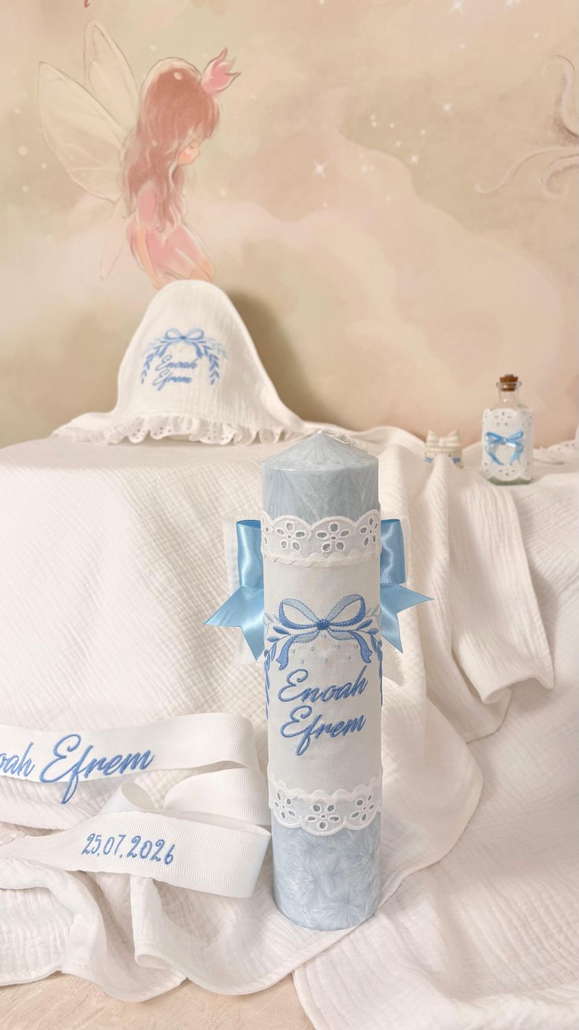 Trusou Muselina Fundita bleu - Set Personalizat