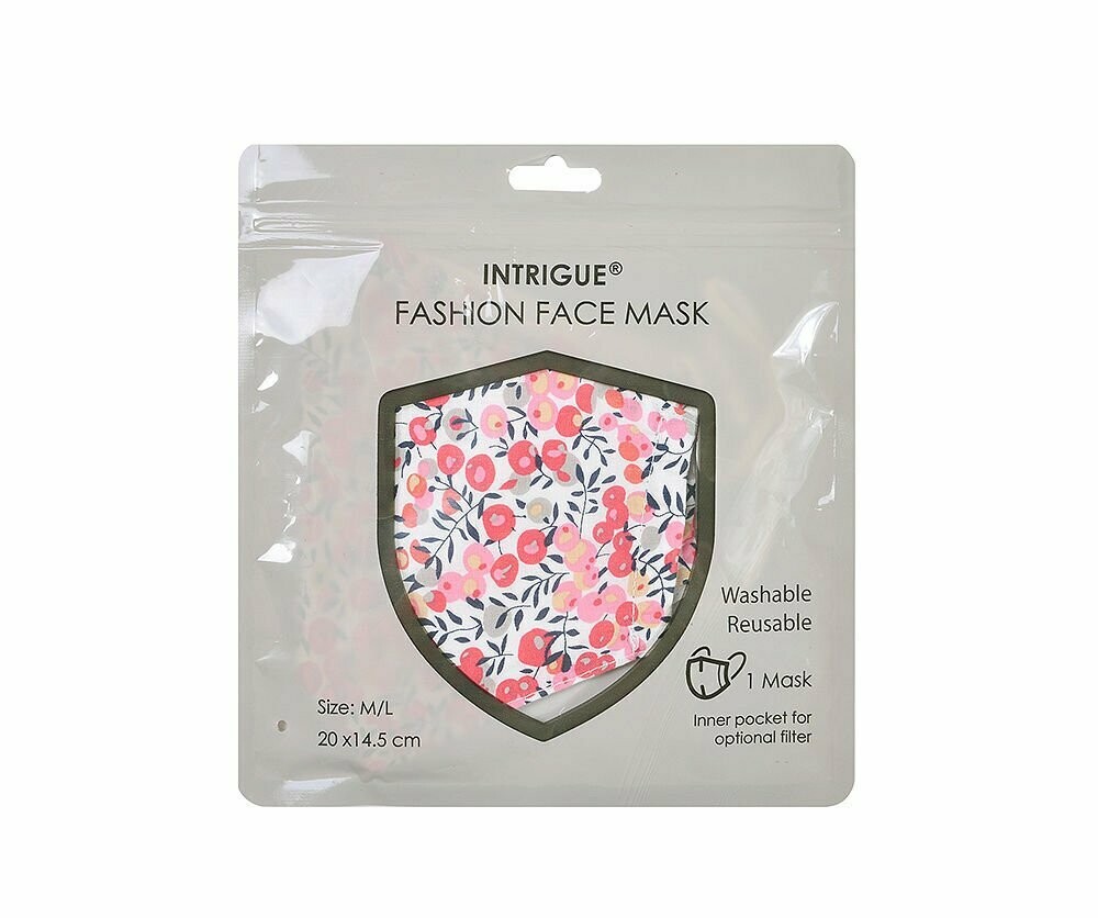 Face Mask Pink Currant filter pocket 100% Cotton