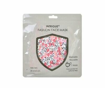 Face Mask Pink Currant filter pocket 100% Cotton