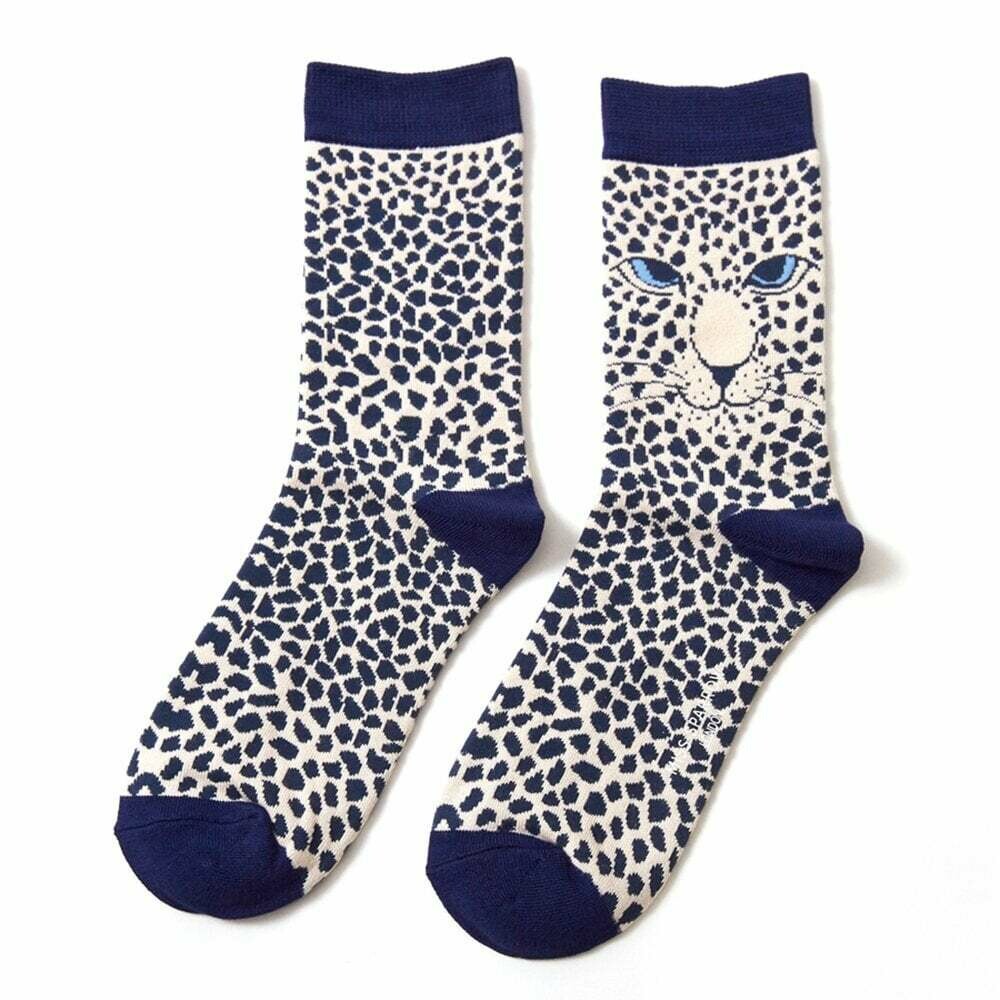 MISS SPARROW Socks Leopard Print Soft Bamboo Great Gift