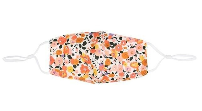 Fashion Face Mask Pink Ditsy  With Two replacement filters 100% Cotton