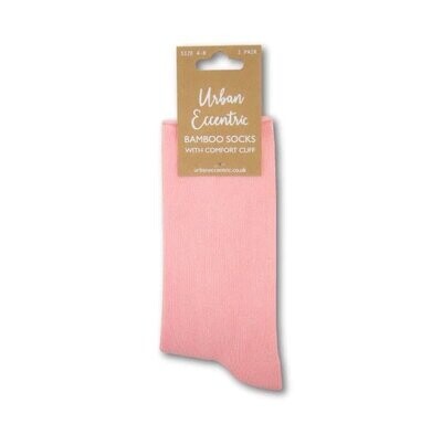 Pink Socks Soft Bamboo Mix Top Comfort Cuff by Urban Eccentric