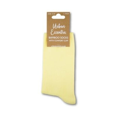 Lemon Socks Soft Bamboo Mix Top Comfort Cuff by Urban Eccentric