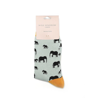 MISS SPARROW Elephant Socks Super Soft Bamboo SALE