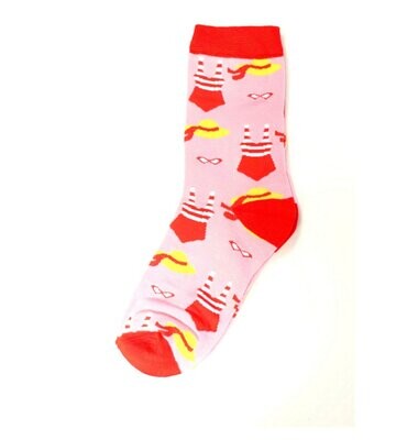 MSH Beach Socks Ladies Pink Soft Breathable Bamboo Mix