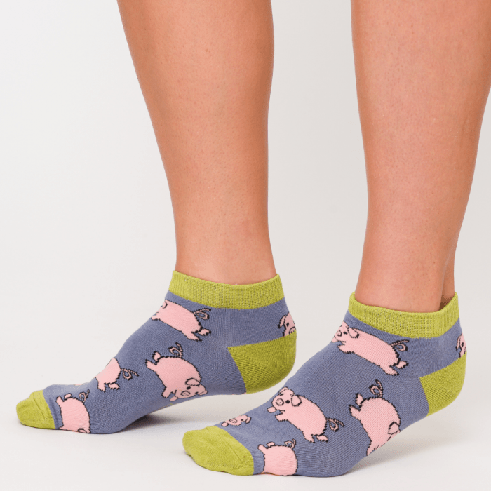 MISS SPARROW Trainer Socks Little Piglet Bamboo Super Soft