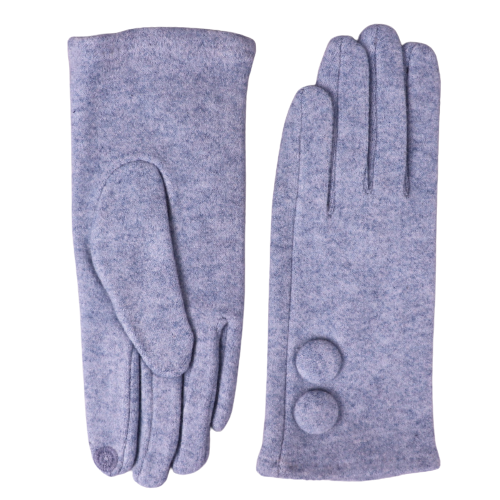 Zelly Blue Gloves Super Soft With Touch Screen Fingers Ladies